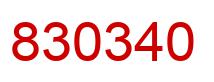 Number 830340 red image