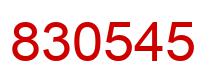 Number 830545 red image