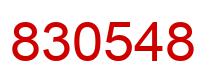 Number 830548 red image