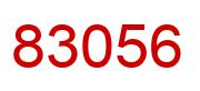 Number 83056 red image