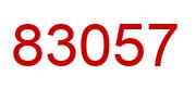 Number 83057 red image