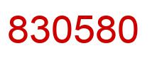 Number 830580 red image