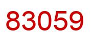 Number 83059 red image