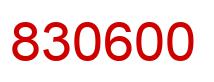 Number 830600 red image