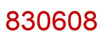 Number 830608 red image