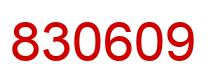 Number 830609 red image