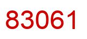 Number 83061 red image