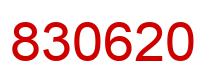 Number 830620 red image