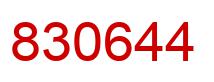 Number 830644 red image