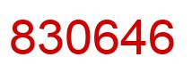 Number 830646 red image