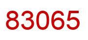 Number 83065 red image