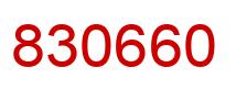 Number 830660 red image