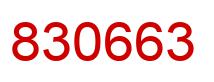 Number 830663 red image
