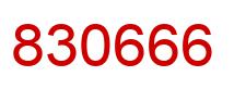 Number 830666 red image