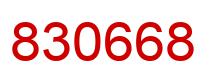 Number 830668 red image
