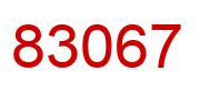 Number 83067 red image