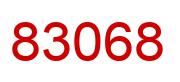 Number 83068 red image