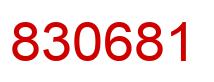 Number 830681 red image