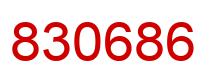 Number 830686 red image