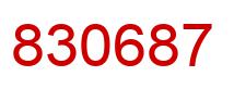 Number 830687 red image