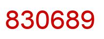 Number 830689 red image