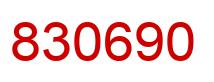Number 830690 red image