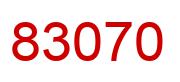 Number 83070 red image