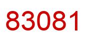 Number 83081 red image
