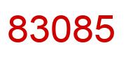 Number 83085 red image