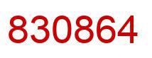 Number 830864 red image