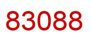 Number 83088 red image