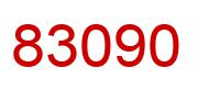 Number 83090 red image