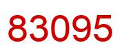 Number 83095 red image