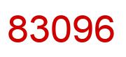 Number 83096 red image