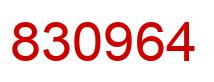 Number 830964 red image