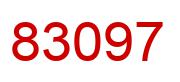 Number 83097 red image