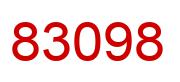 Number 83098 red image