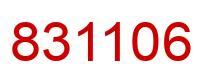 Number 831106 red image