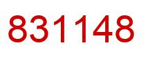 Number 831148 red image