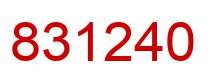 Number 831240 red image