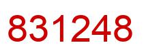 Number 831248 red image