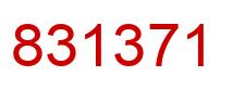 Number 831371 red image