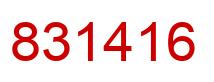Number 831416 red image
