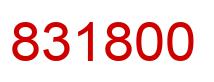 Number 831800 red image