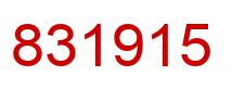 Number 831915 red image