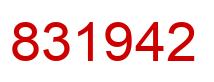 Number 831942 red image