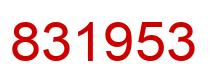 Número 831953 imagen rojo