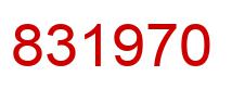 Number 831970 red image