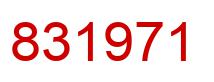 Number 831971 red image