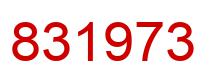 Number 831973 red image
